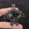 Кулон с кровавым камнем, медная проволока, кулон, кулон в виде черепахи, медные украшения, кулон ручной работы, ювелирные изделия из проволочной обмотки для подарка, кулон с драгоценным камнем