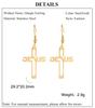 Cazador Christian Jesus Cross Dangle Earring for Women Stainless Steel Jewelry Drop Earrings Mother Day Mother Gift