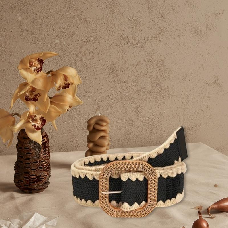 Пояс для горячей девушки Элегантный широкий пояс для джинсов платьев Клубный плетеный пояс