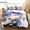 Hosimati Suisei Комплект постельного белья Односпальная кровать Твин Полный комплект постельного белья Queen King Size для взрослых и детей Спальня Пододеяльники Комплект простыней с 3D-аниме