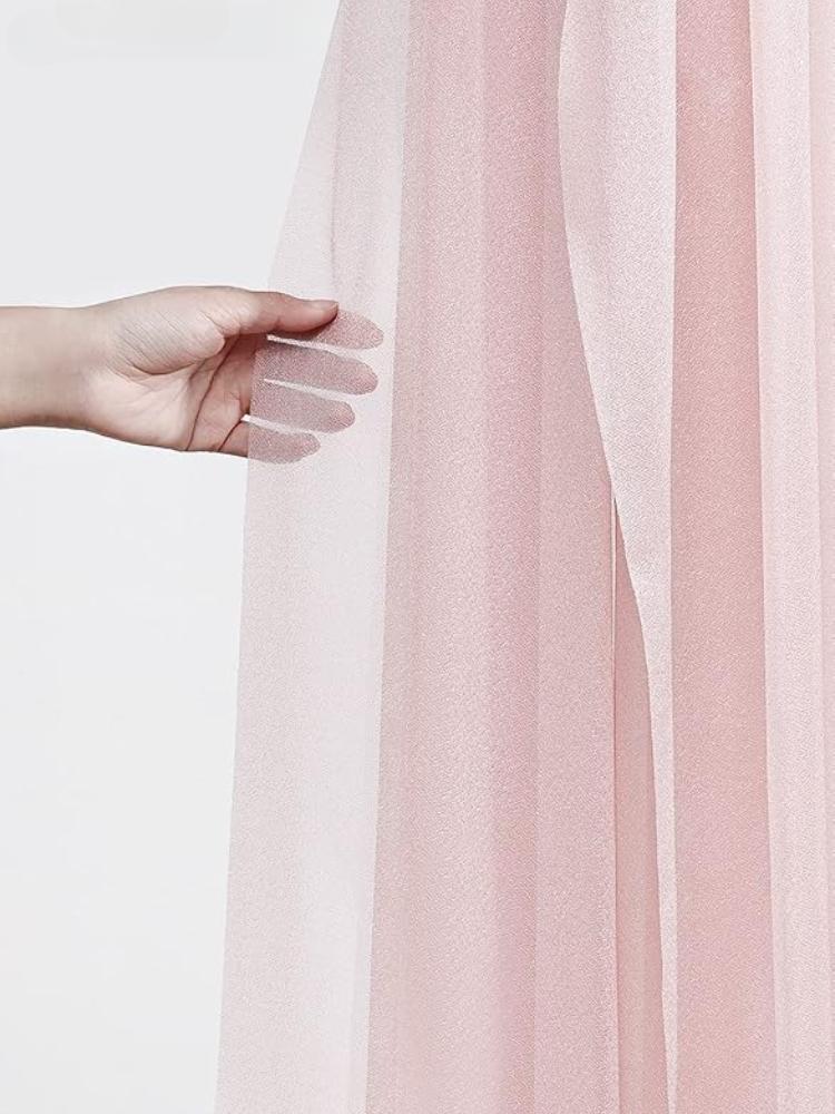 77x600cm Wedding Arch Draping Fabric Chiffon Fabric Drapes Arbor Drapery Wedding Ceremony Reception Swag Decorations