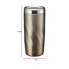 Doshisha Sub-Zero Tumbler, 280ml, Vacuum & Cooling, Triple-Layer Stainless Steel Tumbler, Gold, ONZONE
