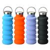 Folding Silica Gel Cup Retractable Silicone Cup for Water Sports Travel Portable Water Bottle Belt Handle Sports Outdoor Drinking Glass