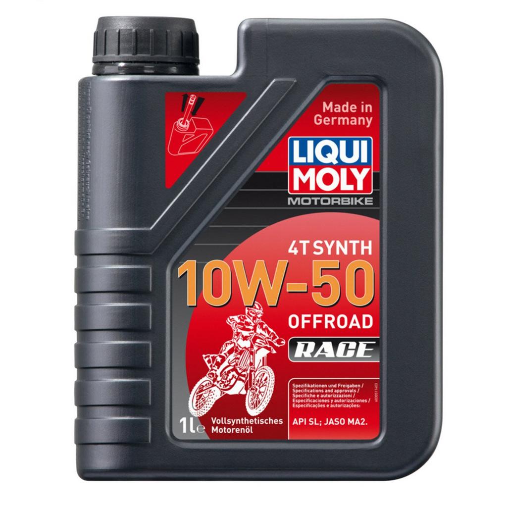 LIQUI MOLY StreetRace 10W-50 Fully Synthetic Engine Oil for Motorcycles and Off-Road Vehicles, 1L, 1752
