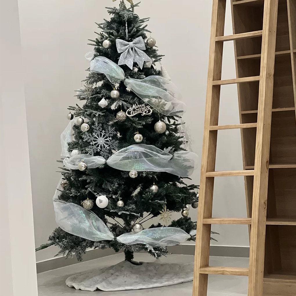 Лента для рождественской елки Белая сетчатая лента для венков Белая лента для рождественской елки Рождественский декор