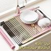 Non-slip Silicone Drainage Board Heat Resistant Roll-Up Drainage Board  Kitchen Use