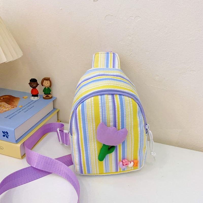 Trendy Kids Chest Bag Stylish Floral Design For Boys And Girls Lightweight Versatile Pouch