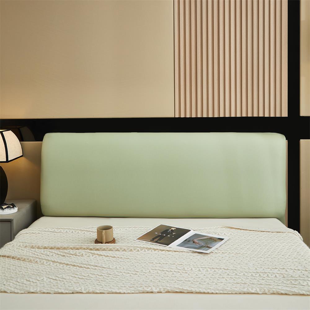 Чехол из искусственной кожи на изголовье кровати, эластичный чехол для изголовья кровати, универсальный пыленепроницаемый декоративный чехол для мебели
