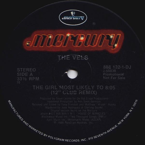 12-дюймовая пластинка VELS - The Girl Most Likely To 8881321DJ Mercury 1986 US Soul/Funk Б/у