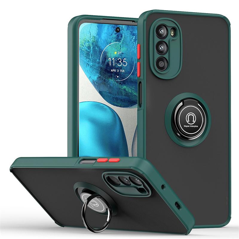 Чехол для Motorola Moto G52, матовый, бронированный, с магнитным кольцом, чехлы для телефонов Moto G52 G 52 MotoG52, противоударный, жесткий, задняя крышка из ПК