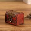 1Pc Antique Mini Wood Treasure Chest Storage Box Jewelry Organizer Box Gift Box