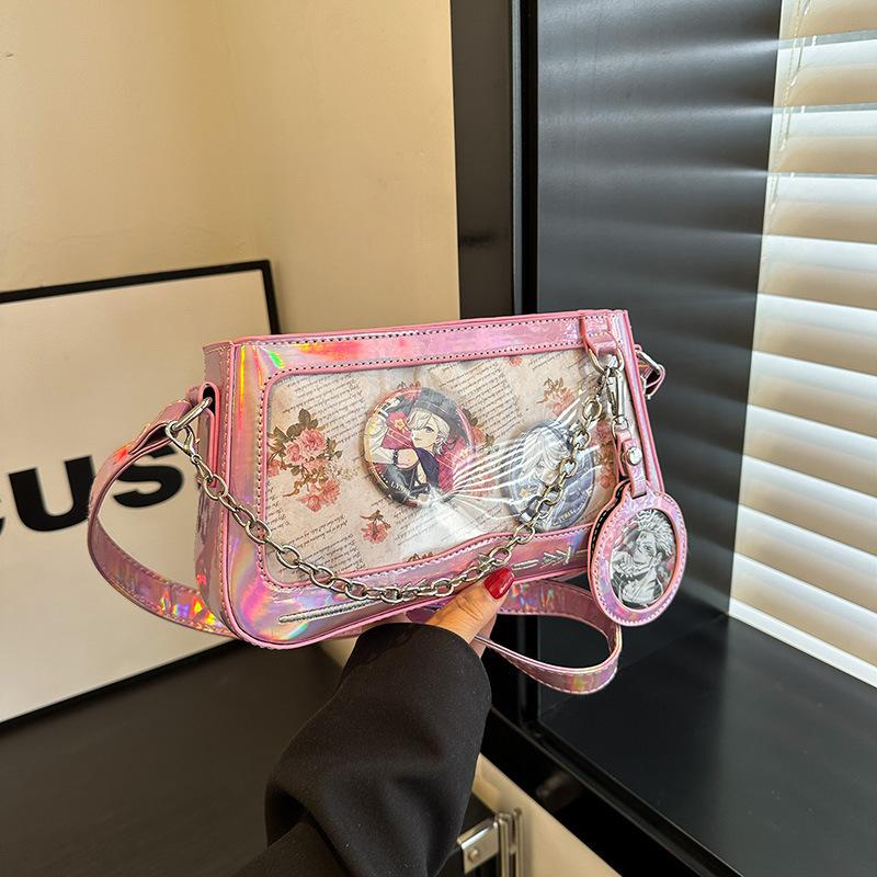 Прозрачная сумка Оригинальная сумка-цепочка Y2K Spice Girl Сумка Pain Bag Небольшое количество еды Pain Layer JK униформа сумка Laser цветная сумка через плечо