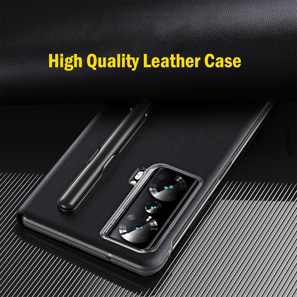 Phone Cover For Honor Magic Vs Smart Touch View Window Flip Funda For Honor Magic Vs Flip Leather Case Add Touch Pen Slot Holder