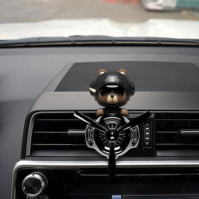 Вращающийся медведь-пилот самолета автомобильные освежители воздуха аксессуары украшения интерьера зажимы для вентиляционных отверстий вентилятора диффузор аромата духов