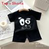 Children Pure Cotton Short Sleeve Two Piece Set For Toddler Summer Comfort