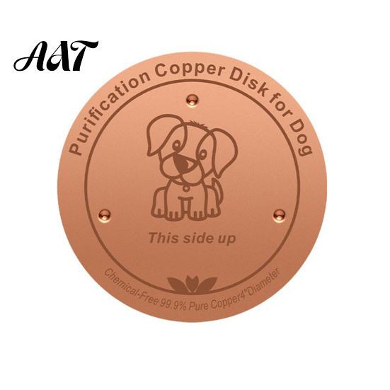 99.9 Percent Pure Copper Water Purifier Purification Disc for Dog, 4-Inch Diameter Disc, Pet Dispenser Cleaning with 3-Point Support Dog