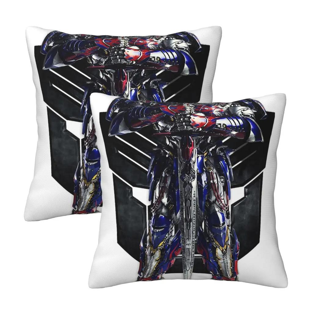 Трансформеры Автоботы 2 шт. Квадратная наволочка Наволочка Подушка на молнии Декоративная Уютная Подушка-плед для дома Дивана