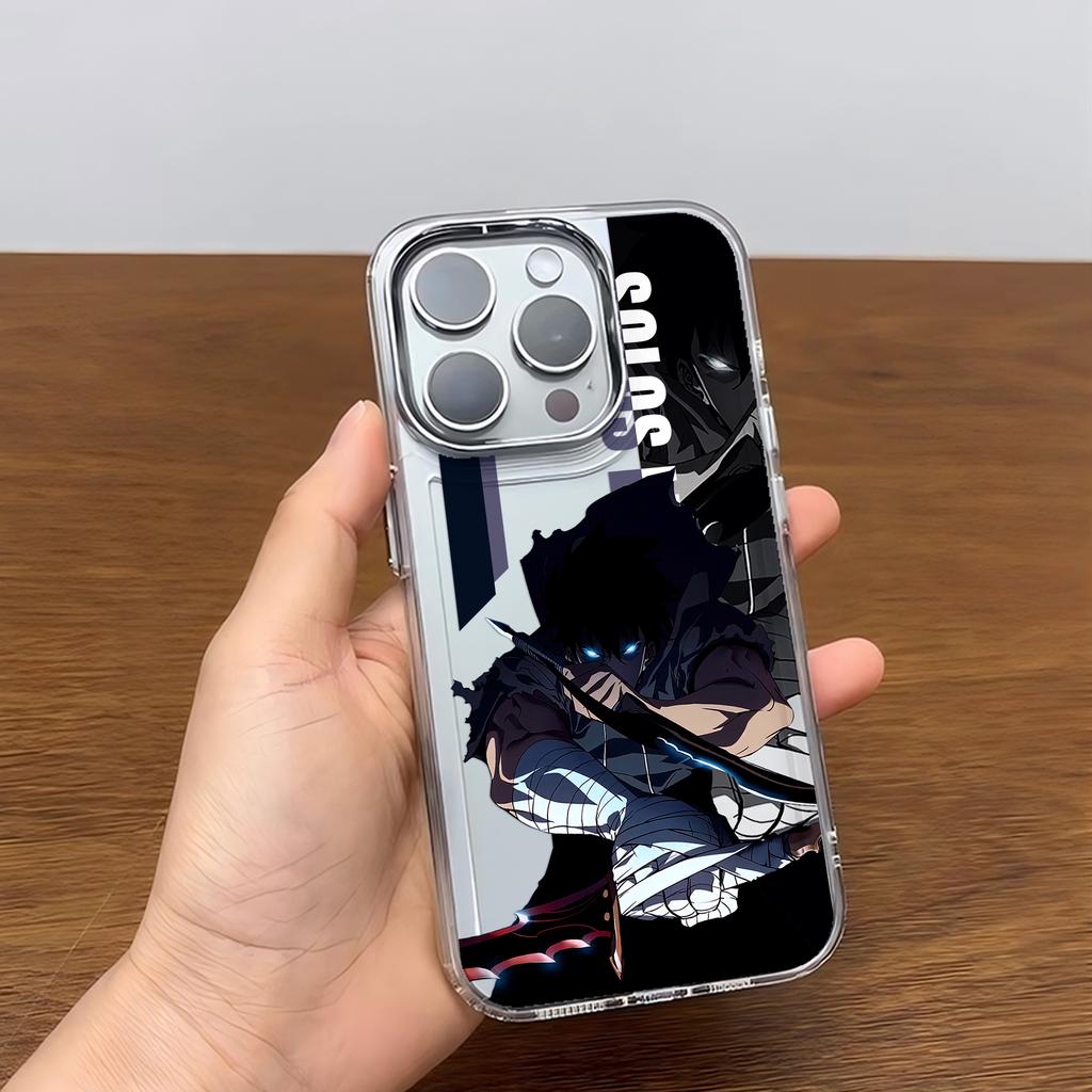Роскошный горячий аниме Solos Levelings Чехол для телефона Для iPhone 17 16e 16 15 14 13 12 11mini Pro Max X XR XSMAX 8 7 Air Plus Мягкий чехол