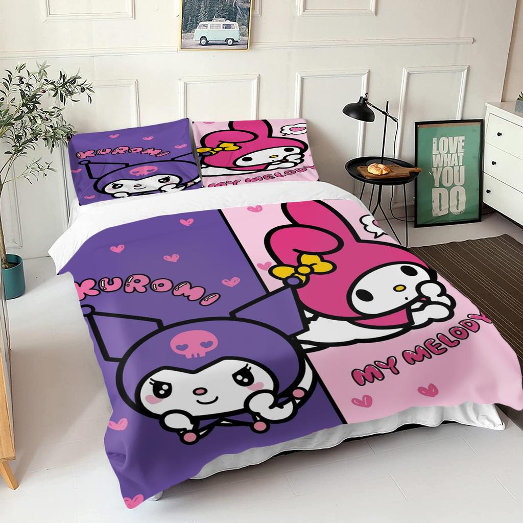 Серия Sanrio Kurome 3-предметный 1 пододеяльник Комплект постельного белья из одного предмета Conforte Luxus Изысканный Подарок на День Рождения Полиэстер Домашний Декор