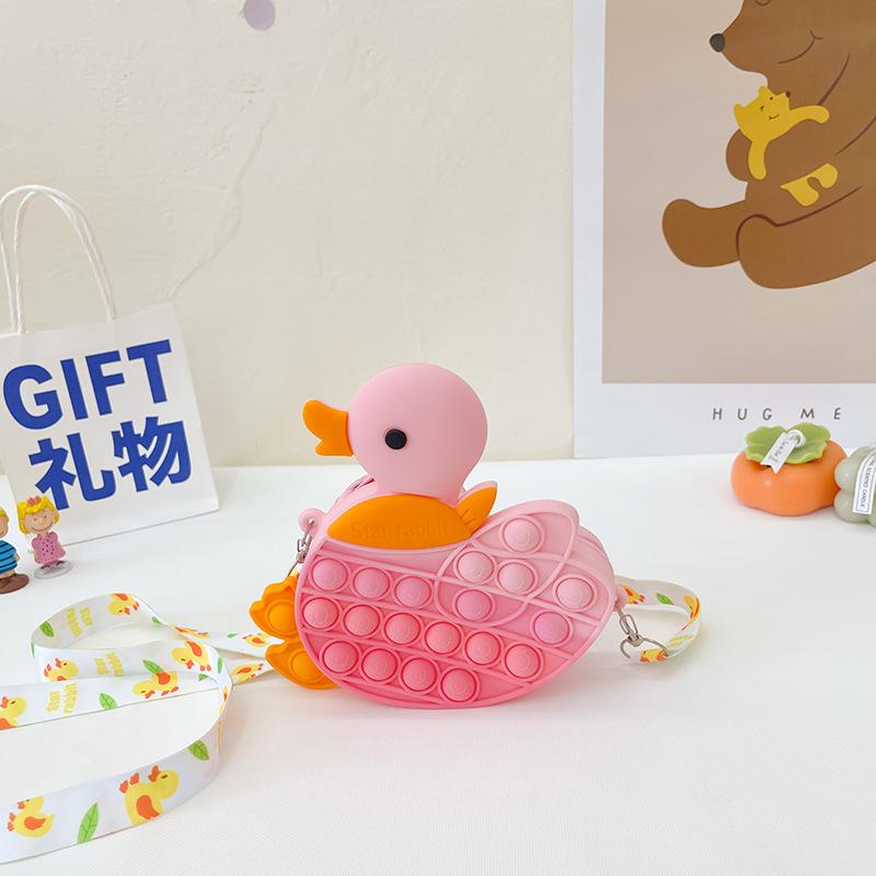 Детская милая милая сумка-мессенджер с уткой, пионер пресса для борьбы с крысами, музыкальная силиконовая сумка с щипком, сумка для мелочи для девочки, малыша, ребенка