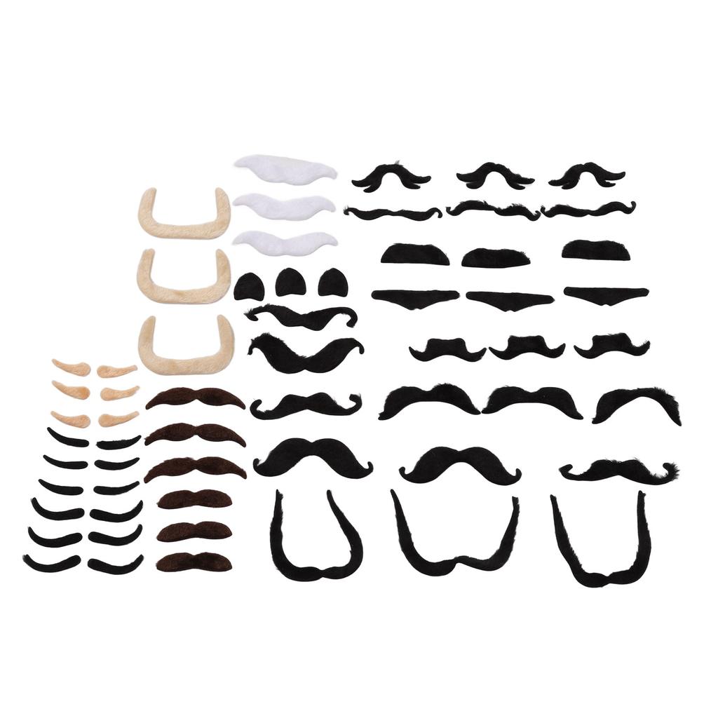 Поддельные брови и борода, короткие фланелевые искусственные брови и усы с клейкой основой для тематической вечеринки