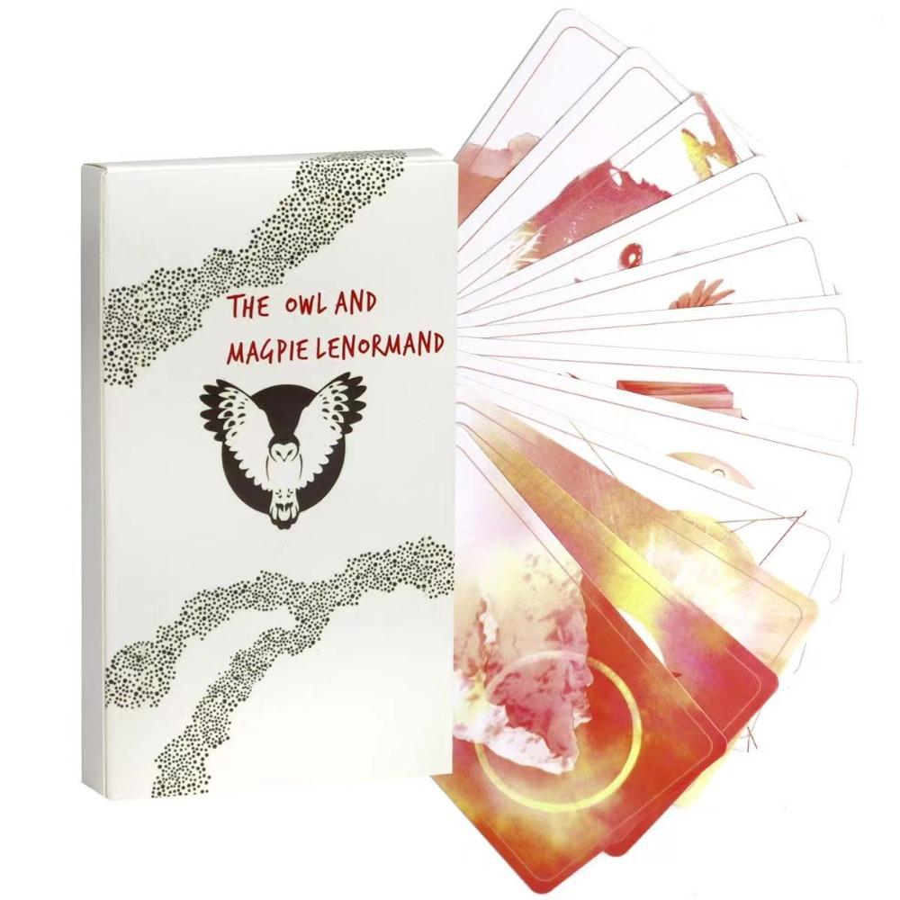 Сова и сорока Ленорман 10,3*6 см Колода Ленорман из 36 карт, традиционно иллюстрированная тушью (Версия совы)