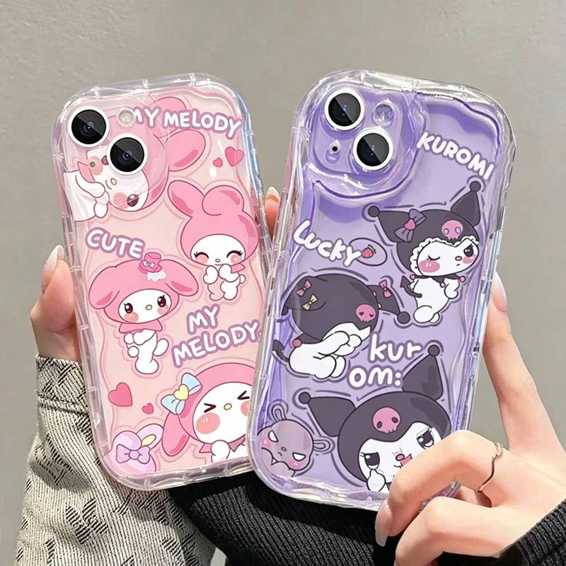 Case For OPPO Realme C85 PRO C83 16 15 Pro 14 5G 5 5i C67 C63 C65 C21Y C35 5G Cute Kuromi Melody Sanrio Clear Phone Casing