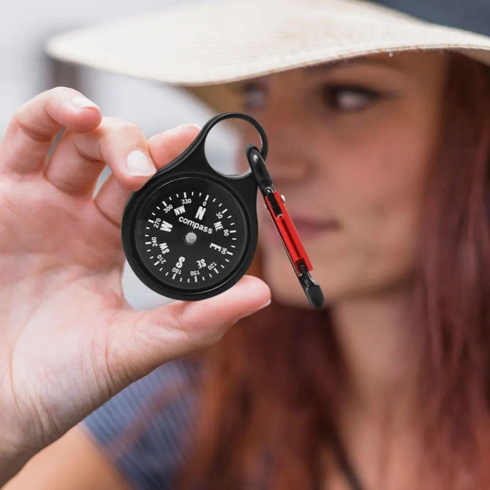 Built-in Compass Compass Hook Stainless Steel Key Carabiner Portable Climbing Hook Daily