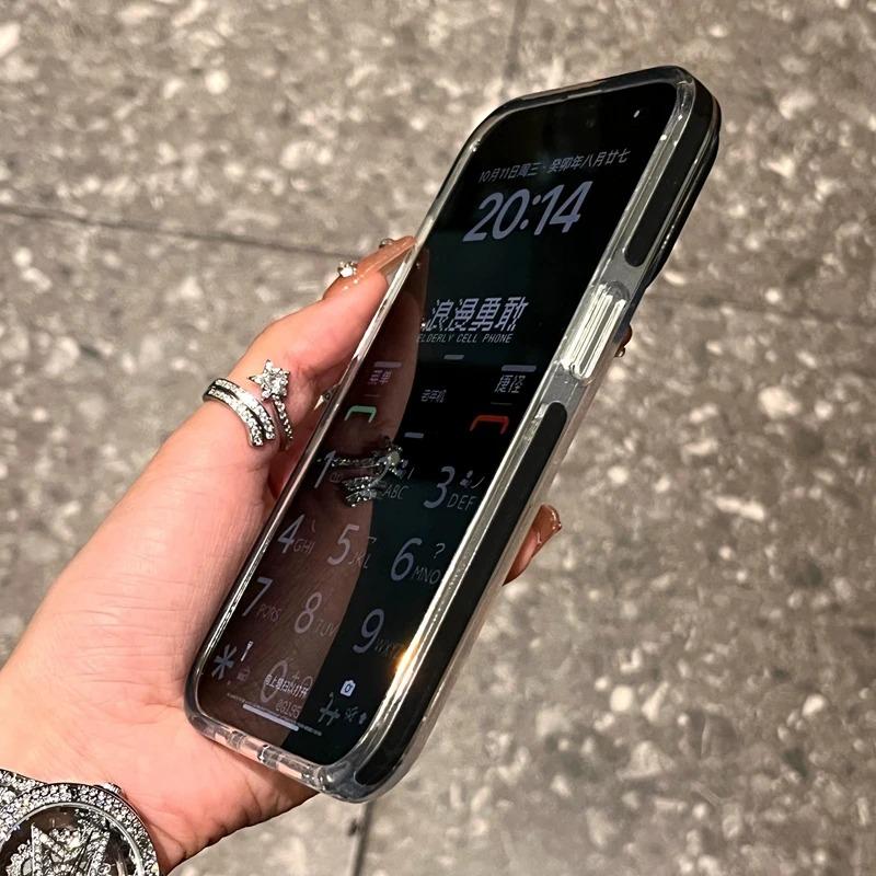 Роскошный прозрачный чехол для телефона iPhone 11 12 13 14 15 Pro Max 7 8 Plus X Xs Max XR, прозрачный бампер, задняя крышка