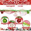 Holiday Wreath Accessory With Polyester Garland And Ribbon Beads For Christmas