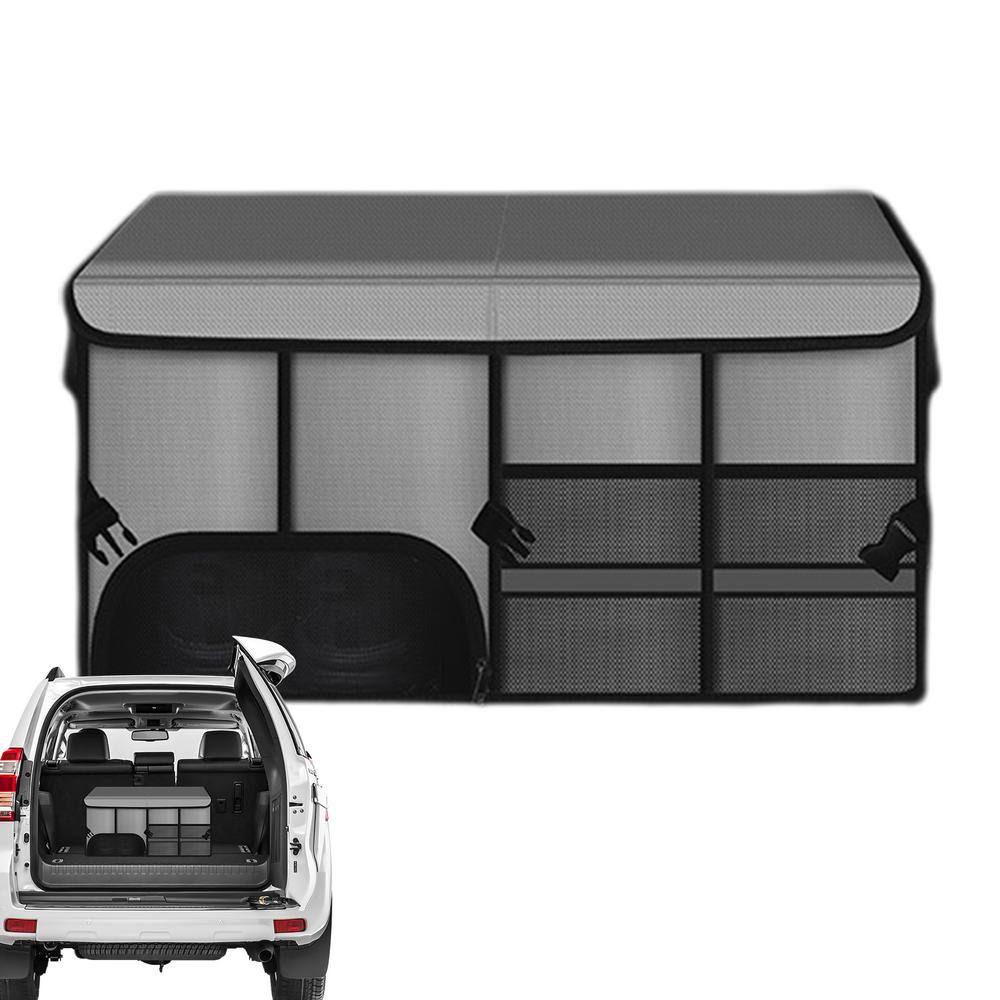 Складной ящик для хранения в багажнике автомобиля, большой вместительный ящик для хранения, портативный ящик для хранения с ручкой, органайзер из ткани Оксфорд для улицы