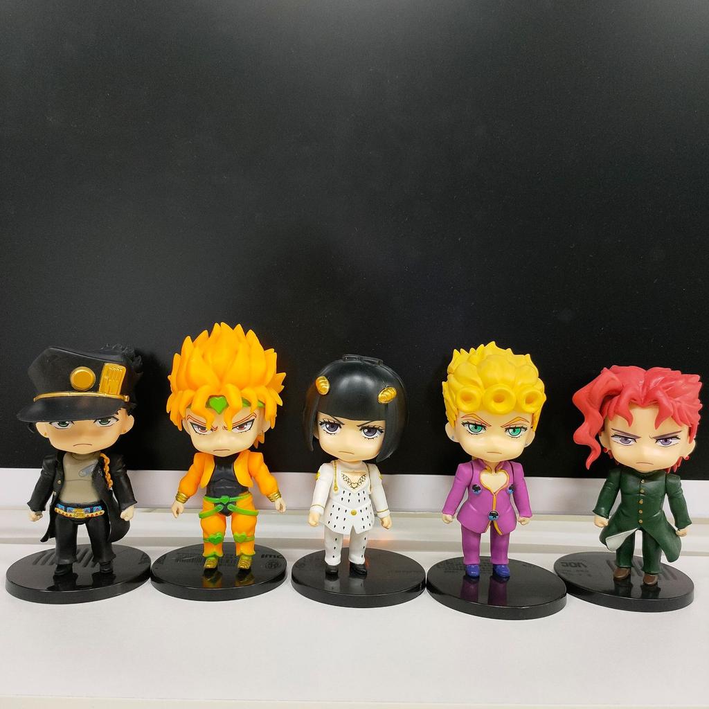 5pcs/set Anime Q Version Josuke Kujo Jotaro Figure Jojo Bizarre Adventure Figure Model Toys