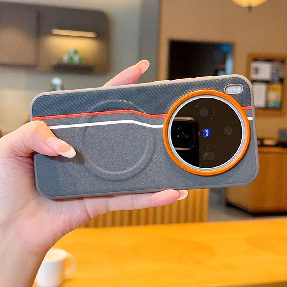 Магнитный Чехол Для Телефона VIVO X200 Ultra VIVO X200 Pro Mini X300 X200S Цветная Стыковка Обложка из Искусственной Кожи