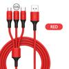 2.4A Max 3 In 1 USB Cable Fast Charging Lightning Cable For iPhone Type C Mobile Phone Charge Cable For Xiaomi Samsung USB Micro