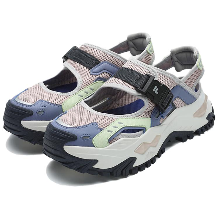 Fila Fusion Bianco Жесткие Конфеты Удобные Прочные Минималистичные Пляжные Сандалии Женские сандалии Розовый Синий T12W421403FRB