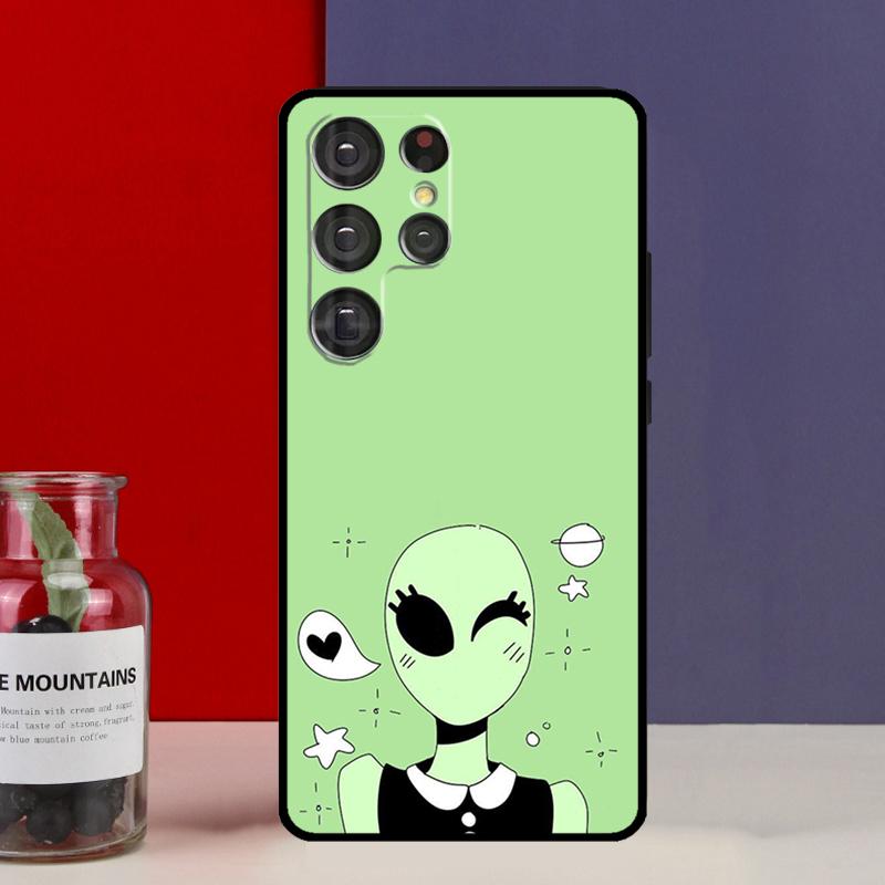 Эстетичный Милый Мультяшный Инопланетянин Funda Чехол Для Samsung Galaxy S25 Ultra S9 S10 S20 S21 FE S22 S23 Plus S24 Ultra Чехол Для Телефона