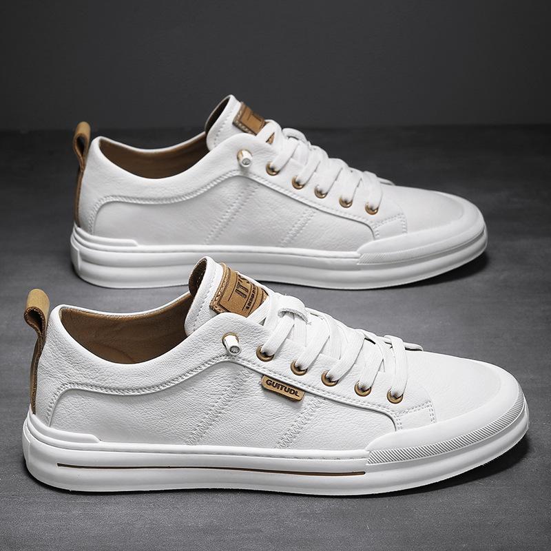 Модная мужская обувь 2025 Новая дышащая мужская спортивная обувь Повседневная кожаная обувь Мягкая удобная обувь для вождения