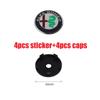 OUVKF1 4Pcs For Alfa Romeo Giulietta 147 Giulia Spider GT MiTo Stelvio 159 TZ3 Car Wheel Center Hub Caps Sticker Badge Tire Rim Covers
