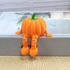 Юшенг Хэллоуин Украшение Мультяшный Читающий Призрак Форма Тыквы Статуэтка Водонепроницаемая Полимерная Фигурка Хэллоуин Декор в Тематике Ужасов