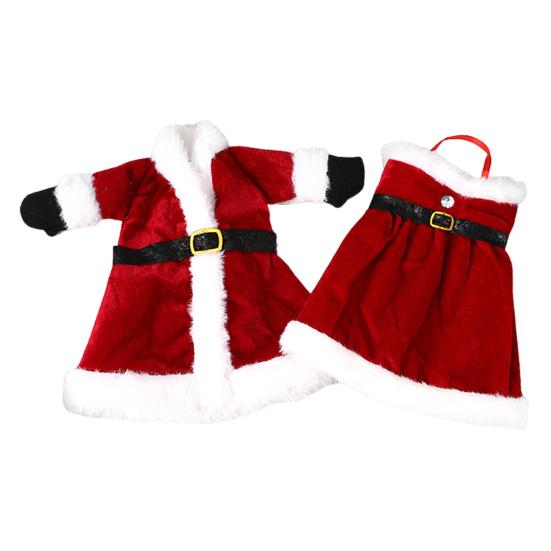 Рождественская винная бутылка, чехол, бутылка красного вина, юбка, одежда с поясом, аксессуары для вина ручной работы, праздничное украшение для дома