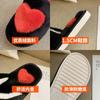 Fashion Furry Slippers Love 2024 Autumn Winter New Home Non-slip Warm Pantuflas Soft Bottom Comfortable Leisure Platform Shoes for Women