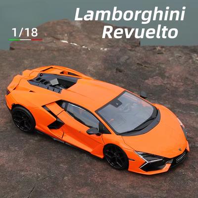 1:18 Lamborghini Revuelto Модель автомобиля Гибридный симулятор Супер спортивный автомобиль Литой игрушечный автомобиль Литой сплав Подарочная коллекция Украшения Подарок для мальчиков