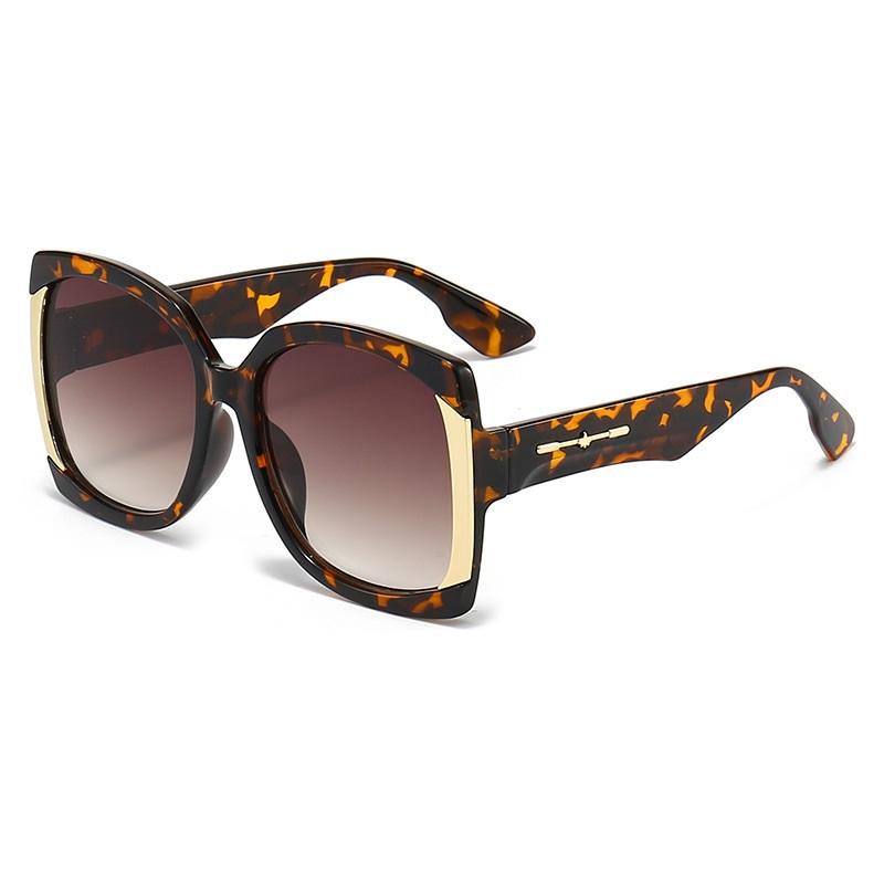 Новые квадратные солнцезащитные очки женские винтажные дизайнерские мужские солнечные очки зеленые фиолетовые леопардовые чайные оттенки УФ400 люксовый бренд женские окулус