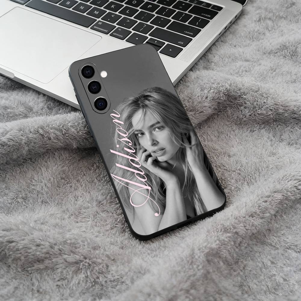 Addison- Rae Phone Case For Samsung Galaxy A73,A71 A72,A70,A53,A52,A51,Soft Silicone Black Cover