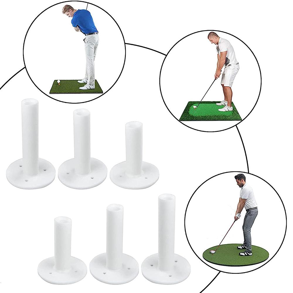 6 шт. Резиновые подставки для гольфа для драйвинга, смешанный размер, доступны для практики гольфа