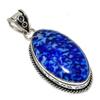 Natural Lapis Lazuli Gemstone Handmade 925 Sterling Silver Pendant 2.17" I2s81