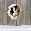 1/5Pcs Easter Rabbit Ornament Easter Bunny Tree Hole Acrylic Pendant Door Window Hanging Decoration for Holiday Home Decor