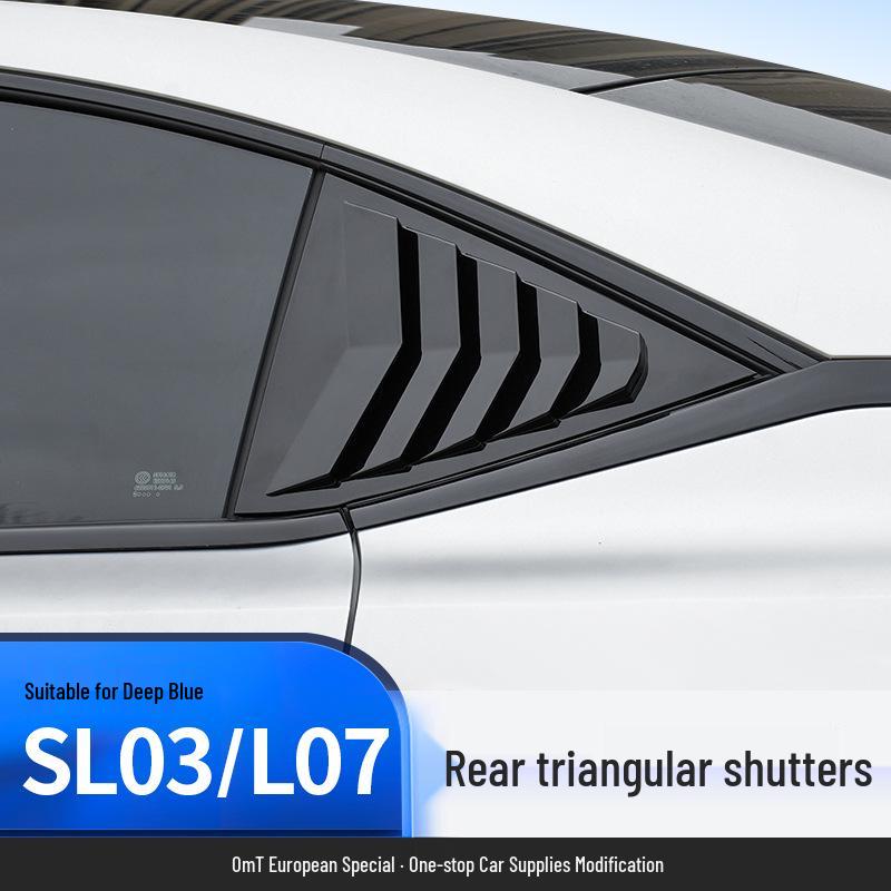 Deep Blue SL03 Rear Window Triangular Louver Decoration - Exterior Accessories for Cars