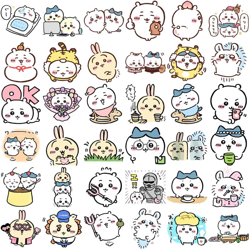 Kawaii Cute Anime Waterproof Cute and Stylish Cartoon DIY Stickers Stickers, 100-Piece Set, Stickers, Decals,