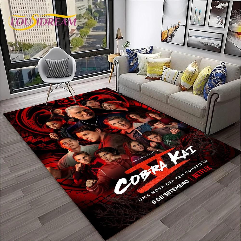 3D Cobra Kai Amanda TV Karate HD ковер для дома, гостиной, спальни, дивана, коврик для двери, декор, детский игровой коврик, нескользящий напольный коврик